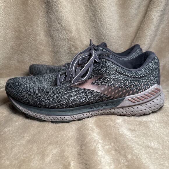 Brooks Adrenaline GTS 21 Gray Running Athletic Shoes Sneakers Women's Size 9.5 B - Picture 3 of 8